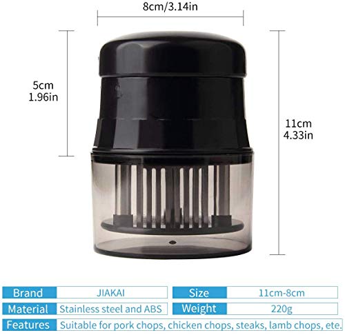 Needle Meat Tenderizer, Premium Professional Meat Tenderizer Tool, Perfect 56 Stainless Steel Ultra Blades for Tenderizing Beef, Chicken Steaks, Pork and Lamb Premium Cooking Tools Accessories-1pcs