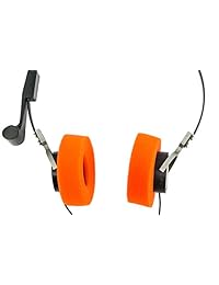 Star Lord Auriculares Handmade Hi Fi Stereo Sound Headset Naranja Ear Pad Acero Malla Película Walkman cosplay con conector jack de 3,5 mm)