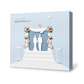 Canvas Wall Art for Living Room,Bedroom Home Artwork Paintings Happy Wedding Ready to Hang - 12x12 inches