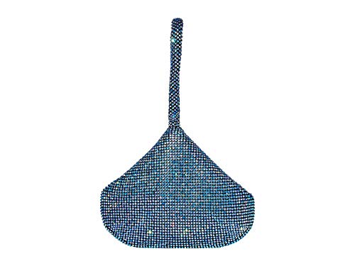 Jessica McClintock Women's Staci Mesh Wristlet Pouch, iridescent blue