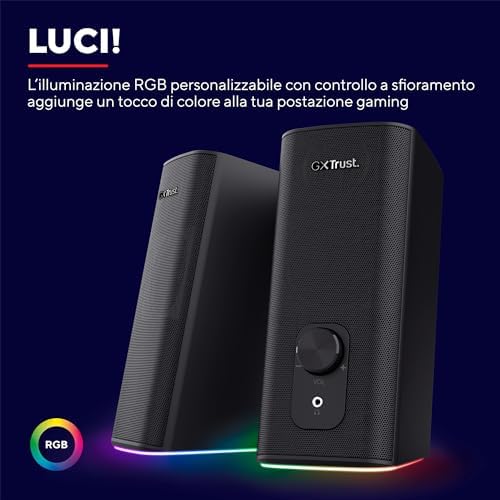Cetic Cassa Bluetooth 2.0 con Illuminazione LED RGB, 18W (10W RMS)