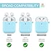 OULUOQI for Airpod Case -Slicone Cute for Airpods Case Cover with Pom Pom Keychain Compatible with Apple Airpods 2 &1 (Front LED Visible)