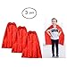 YIISUN Red Cape for Kids Capes for Girls Party Dress up Costumes DIY Dress Up Costume for Party Game (3 Pack)(Red)