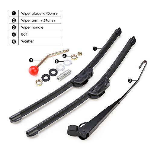 UTV Hand Operated Windshield Wiper Manual Windshield Wiper Kit for