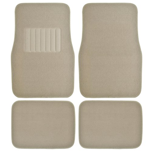 Buy MotorTrend Premium Thick Plush Carpet Car Floor Mats (0.3 Carpet Ounce) w/ Ridged Carpeted