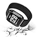 Maxjoy Versa Bands, Stainless Steel Metal Band Large Small Mesh Loop Replacement Bracelet Strap Wristbands with Magnet Lock & Protective Case Versa Smart Watch, Black