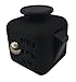 Capsloc Fidget Cube - Fidget Dice Toy Relieves Stress and Anxiety for Children and Adults Anxiety Attention Click Toy - All Black Rubber Matt Finish