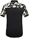 SSLR Men's Short Sleeve Casual Button-Down Shirt With Pocket (Large, Black)