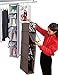 Kntiwiwo 4 Shelves Hanging Handbag Purse Organizer Storage Purses Handbags Closet Purse Holder Handbags Organizer Purse Closet Organizers Storage with Clear PVC Window Pocket (Grey)