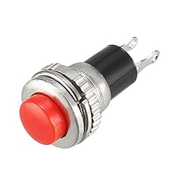 uxcell 10mm Mounting Red Momentary Push Button