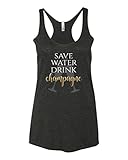 Panoware Women's Funny Graphic Tank Top | Save Water Drink Champagne