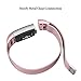 SWEES Metal Bands Compatible Fitbit Charge 2, Stainless Steel Metal Magnetic with Diamond Dressy Design Replacement Wristband Small (5.5