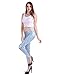 HDE Women Shiny Mermaid Leggings Liquid Wet Look Fish Scale Metallic Tight Pants (Blue, Small)