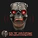 LUKAT Halloween Hanging Decorations, Halloween Skull Head with Glowing Eyes & Creepy Sounds & Biting Mouth Portable for Halloween Indoor/Outdoor Carrying, Hanging and Decorations (Skull Head)