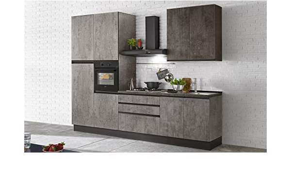 Dafnedesign Full Kitchen - Left Side Cm. 300X60X240H : Amazon ...