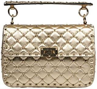 Valentino Garavani Women's Rw2b0122nbr39l Gold Leather Shoulder Bag