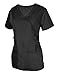 G Med Women's Ultra Soft Top & Pants Fashion Scrub Set(SET-MED,BLK-L)