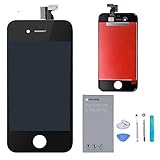 URSEND for iPhone 4 GSM LCD Touch Screen Display Digitizer Screen Replacement Assembly with Repair Tool (black)