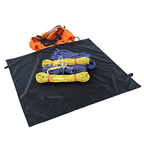 FREAHAP R Climbing Rope Bag Climbing Gear Bag for Mountaineering Ice Climbing Oxford Backpack with Rope Mat Orange