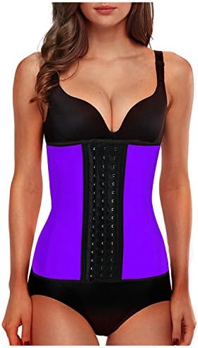 BodiFit Women's 9 Steel Bone Solid Latex Sports and Fitness Waist Trainer(LNG-SHP,PPL-M)