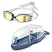 MP Michael Phelps XCEED Swimming Goggles, Mirrored Lens, White/Black Frame