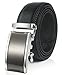 Squeple Reversible Leather Belts for Men Automatic Buckle 3.5CM Width Black