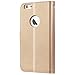 iPhone 6s Case,iPhone 6 Case,by Ailun,PU Leather&Soft TPU,Impact Resistant&Anti-Scratch Wallet Case,Self-Stand for Video Watching,Card Holder,Magnetic Flip Cover[GOLD]