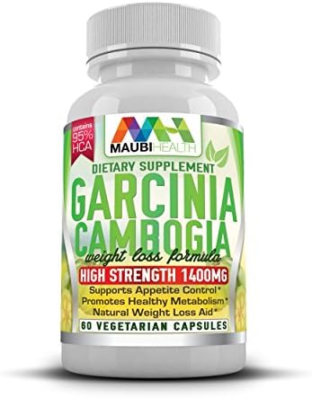 Garcinia Cambogia Extract Complex Contains 95% HCA 1400mg 60 Vegetarian Capsules High Strength Maximum Potency Pharmaceutical Grade Natural Weight Loss And Diet Pills By Maubi Health