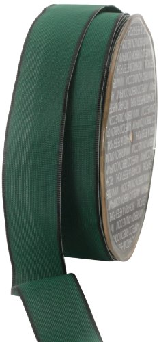 Ampelco Ribbon Company French Wired 27-Yard Taffeta Ribbon, 1-Inch, Hunter Green