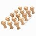 WEICHUAN 15PCS Mushroom Shape Wood Unfinished Cabinet Furniture Drawer Knobs Pulls Handles (Diameter: 1-3/8 Inches Height: 2 Inch)
