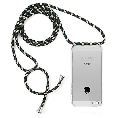 simplecase Mobile Phone Chain Suitable for iPhone 5, Crossbody Phone Case Necklace, Black, Case with Cord for Hanging, Silicone Mobile Phone Protective Case with Strap/Cord with Case for Hanging