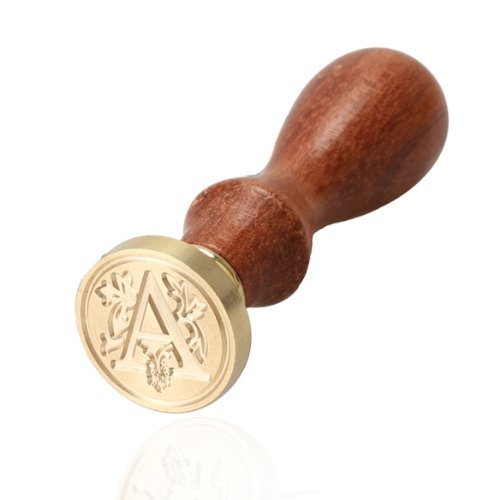 Alphabet Seal Vintage Retro Wooden Alphabet Letter Initial Classic Sealing Stamp Seal Stamp (A)