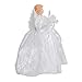 Kurt Adler 10-Light 9-Inch White Angel Treetop