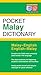 Pocket Malay Dictionary: Malay-English English-Malay (Periplus Pocket Dictionaries) (Malagasy Edition)