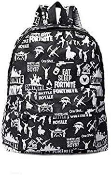 Lightweight For-t nite School Backpack For Girls and Boys Popular Cool Game Print Design