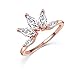Rose Gold Cubic Zirconia Marquise Ring Guard Enhancer for Pear Shaped Solitaire Wedding Ring Set Size5-9(1.86 ct. tw.)