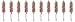 Militaria Inc. - .40/.41-Caliber, 10mm Durable Phosphorus Bronze Bore Brush for Cleaning with Aluminum Stud, 8/32 TPI Standard Threads. (Pack of 10)