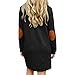 GBSELL Womens Ladies Long Sleeve Pocket Casual Loose Short Mini Dress Casual Party (Deep Gray, XL)