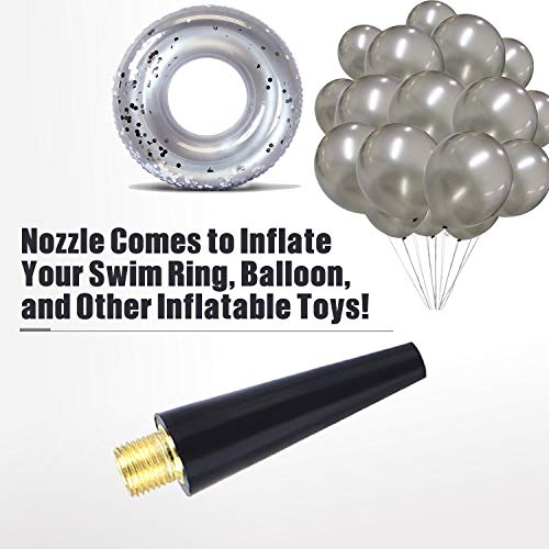 GIYO Mini Bike Pump Portable, High Volume Bicycle Air Pump for Fast Pumping Fits Presta and Schrader Automatically, 4 Valve Caps and 2 Inflation Needles Included - Thumbnail 5