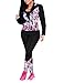 Angsuttc Women's 2 Piece Outfits Long Sleeve Full Zip Hooded Jacket and Pants set Tracksuit