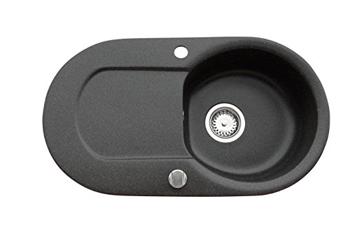 SCHWARZ-GRANITSPLE-EINBAUSPLE-KCHENSPLE-SPLE-SPLBECKEN-OVAL-DREHEXCENTER-10-JAHRE-GARANTIE