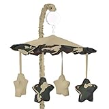 Sweet Jojo Designs Musical Baby Crib Mobile - Green Camo Military Camouflage Army