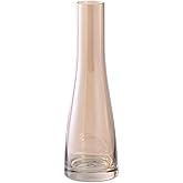 Glass Single Bud Vase Hand-Made Blown Small Flower Vase Single Stem Vases Mini Cute Decorative Bud Floral Vase Narrow Neck Vase Home Decor Centerpieces Desk Table Decor-Vintage Light Brown