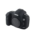 CEARI Professional Silicone Camera Case Rubber Housing Protective Cover for Canon EOS 5D Mark III, 5DS, 5DSR Digital SLR Camera - Black