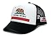 Custom California Republic State Flag Cali Unisex-Adult Trucker Hat Multi (White/Black)