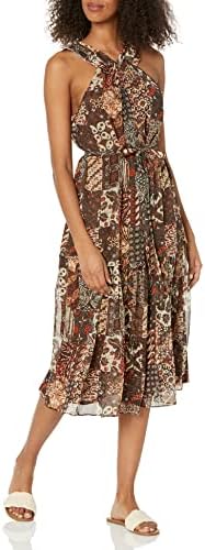 layered mixed media dress sam edelman Sam Edelman Women's Layered-Look Mixed-Media Feather-Trim Dress