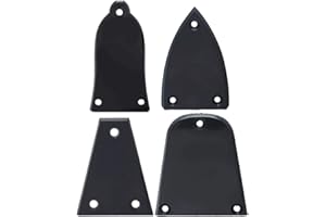 JFDWOPHT Black Plastic Truss Rod Cover For Acoustic Electric Bass Guitar - Pack of 4