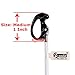 Zeadio Earplug Earmould Earbud for Two-Way Radio Coil Tube Audio Kits, ES-01M (Black, Medium, Pair of 2)