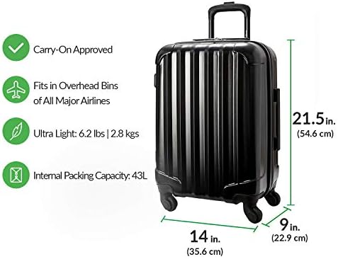 aerial hardside carry on spinner