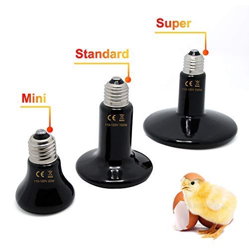 theBlueStone 250 Watt Ceramic Heat Emitter No-Light Infrared Reptile Heat Lamp Bulb for Terrarium Aquarium Amphibian Snake Chickens Brooder Birds Pets - Thumbnail 5